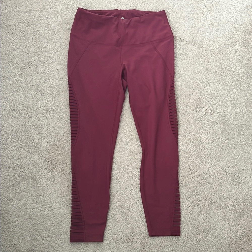 90° Burgundy MidRise Leggings